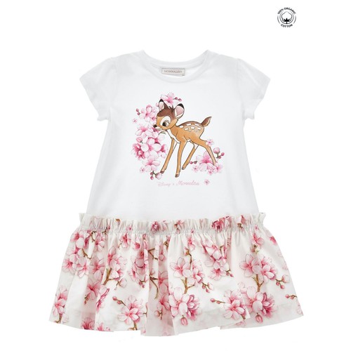 Monnalisa abito bambi fiori - monnalisa,