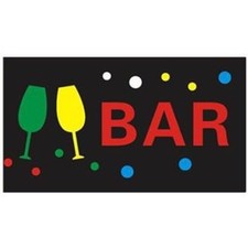 LOGO INSEGNA LUMINOSA PER BAR RISTORANTE PIZZERIA A LED SCRITTA BAR VETRINA