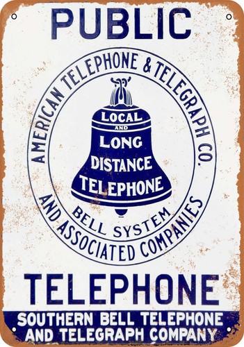 Insegna metallo telefono - in,