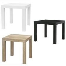 Tavolo piccolo bianco tavolino soggiorno nero comodino moderno in legno per casa