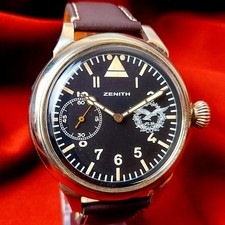 Orologio uomo Zenith vintage stile militare matrimonio svizzero orologio da polso revisionato