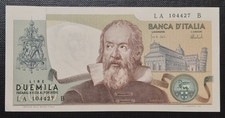 2000 lire 08/10/1973 Banca d'Italia Galileo Galilei *qFDS*