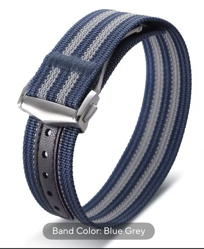 Cinturino orologio blu grigio - cinturino, blu/grigio