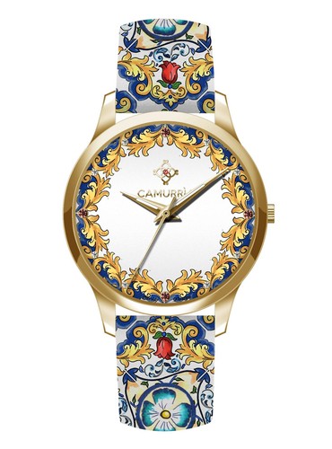 Orologio camurrìa maiolica - a,