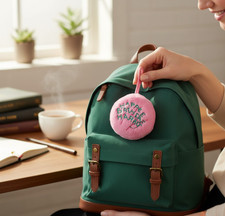 Portachiavi peluche torta rosa