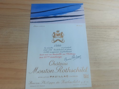 étiquette vin chateau mouton - étiquette,