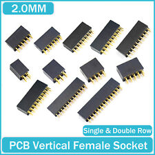 Connettore presa femmina verticale testata PCB 2,0mm - singola doppia fila