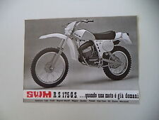 advertising Pubblicità 1978 MOTO SWM RS 175 GS