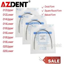 AZDENT Ortodonzia Dentale Super Elastico Niti Arco Fili Rotondo Ovoidale/Natura Forma