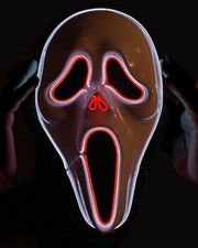 Maschera Di Halloween a Led Ghostface Scream Horror Compleanni Feste Carnevale