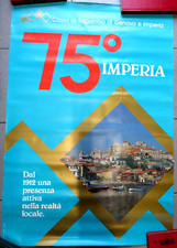 98 X 68 CM - MANIFESTO PUBBLICITARIO 75° CASSA DI RISPARMIO DI GENOVA E IMPARIA