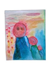 Dipinto olio multicolore