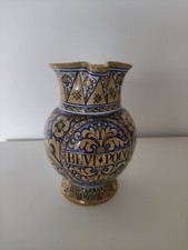 Brocca ceramica maiolica a lustro Deruta ditta Grazia.
