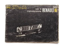 RENAULT   6     LIBRETTO USO MANUTENZIONE   EDIZIONE  01/1972       (738)