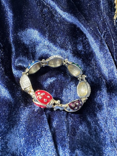 Bracciale spilla coccinella - bracciale,