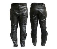 PANTALONI MOTO  PELLE NERO