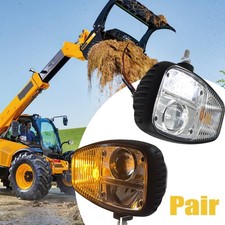  Headlamps Led Headlight Lights For JCB Telehandler Loader Loadall bobcat Wired