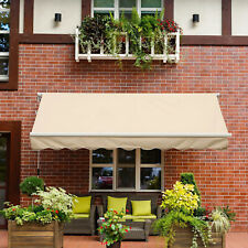 TELO PER TENDA SOLE AVVOLGIBILE BALCONE BARRA QUADRA 4x3 MT BRACCI BEIGE 1819