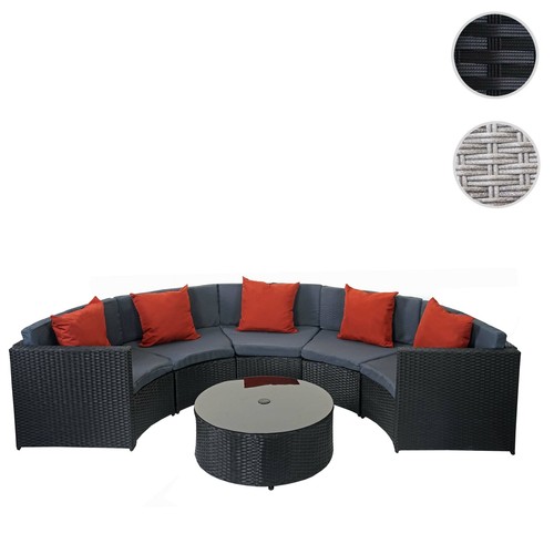 Poly rattan garnitur rund - garnitur,