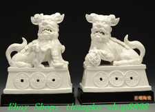 Coppia statue 8,4" Old Dehua