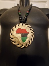 Medaglione Africa in pelle