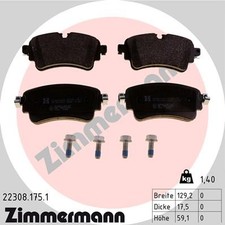 Set pastiglie freno posteriori Zimmermann 22308.175.1, freno a disco per AUDI, AUDI (FAW),VW