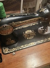 ANTICA MACCHINA DA CUCIRE SINGER A PEDALE IN GHISA DEL 1900 COMPLETA FUNZIONANTE