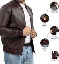 Giacca da uomo in pelle di