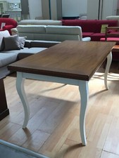 TAVOLO LEGNO BICOLORE ANTICATO