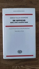 Marco Tullio Cicerone. De Officiis. Nue. Einaudi . Come Nuovo.