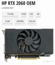 HP RTX 2060 OEM 6GB GDDR6 – Venduta per parti di ricambio (GPU-Z incluso)