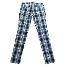 Pantaloni da golf donna COLMAR bianchi e neri a quadri elasticizzati W30-L34 nuovi con etichette