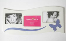 CORNICE MULTIPLA ZEP IN MDF VERNICIATO MOD.W05433Q PER 3 FOTO 10x15cm FARFALLA