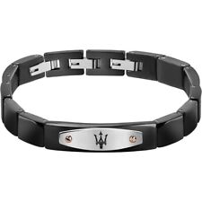 MASERATI JM419ARY05 BRACCIALE UOMO ACCIAIO NERO 20cm LIST. 99€ SOTTOCOSTO