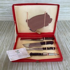 SET COLTELLI DA CUCINA RIGHI INOX ANNI 70 nuovi in box*29