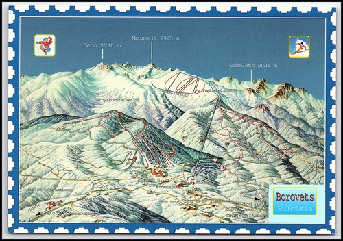 Borovets bulgaria mappa - mappa, sci