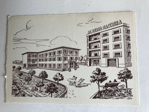 Advertising postcard albergo - advertising,
