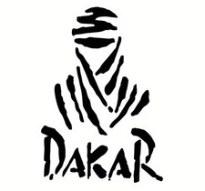 ADESIVO IN VINILE DAKAR 15x20cm COLORE NERO STICKER PER AUTO