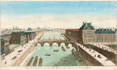 Parigi pont royal panorama - parigi,
