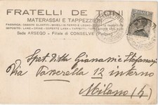 ARSEGO FRATELLI DE TONI MATERASSI E TAPPEZZIERI CART.PUBBLICITARIA - PADOVA 