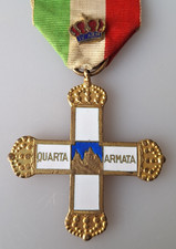 CROCE MILITARE REGIO ESERCITO 4° ARMATA CON CORONCINA  WW1