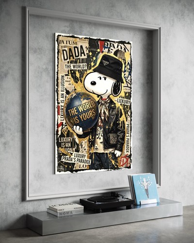 Quadro tela snoopy colorato - quadro,