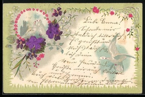 Cartolina tessuto goffrato - in,