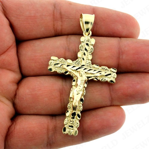 Ciondolo croce pepita uomo - , oro