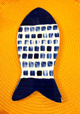 SOTTOPENTOLA A PESCE CERAMICA E SUGHERO