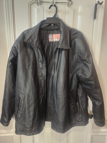 Giacca pelle nera - , vintage