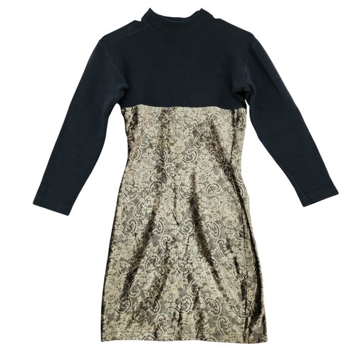 Abito vintage terazzo nero - vintage,