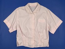 Bruno vergani camicia donna usato S vintage rosa manica corta estiva T5299