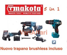 Kit 5 In 1 Motori Brushless Makota  Flex Trapano Impulsi Avvitatore Tassellatore