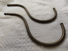 COPPIA DI APPLIQUE O BRACCIA CANDELABRI VINTAGE IN OTTONE A FORMA DI J